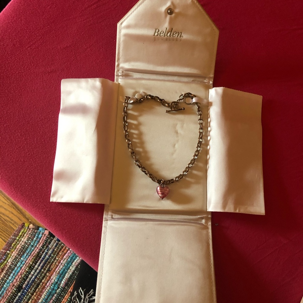 Beautiful VENETIAN HEART GLASS necklace/choker